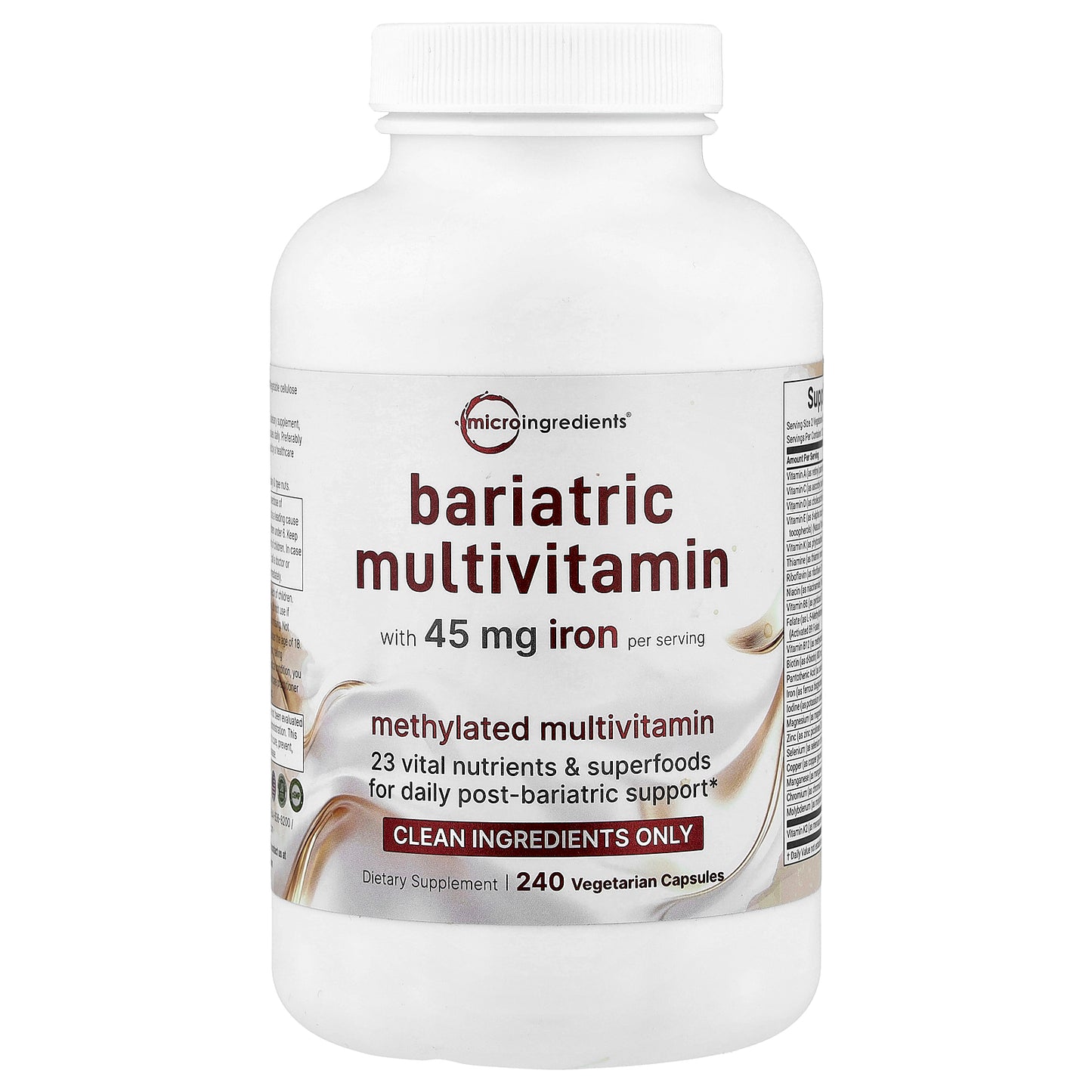 Micro Ingredients, Bariatric Multivitamin, 240 Vegetarian Capsules