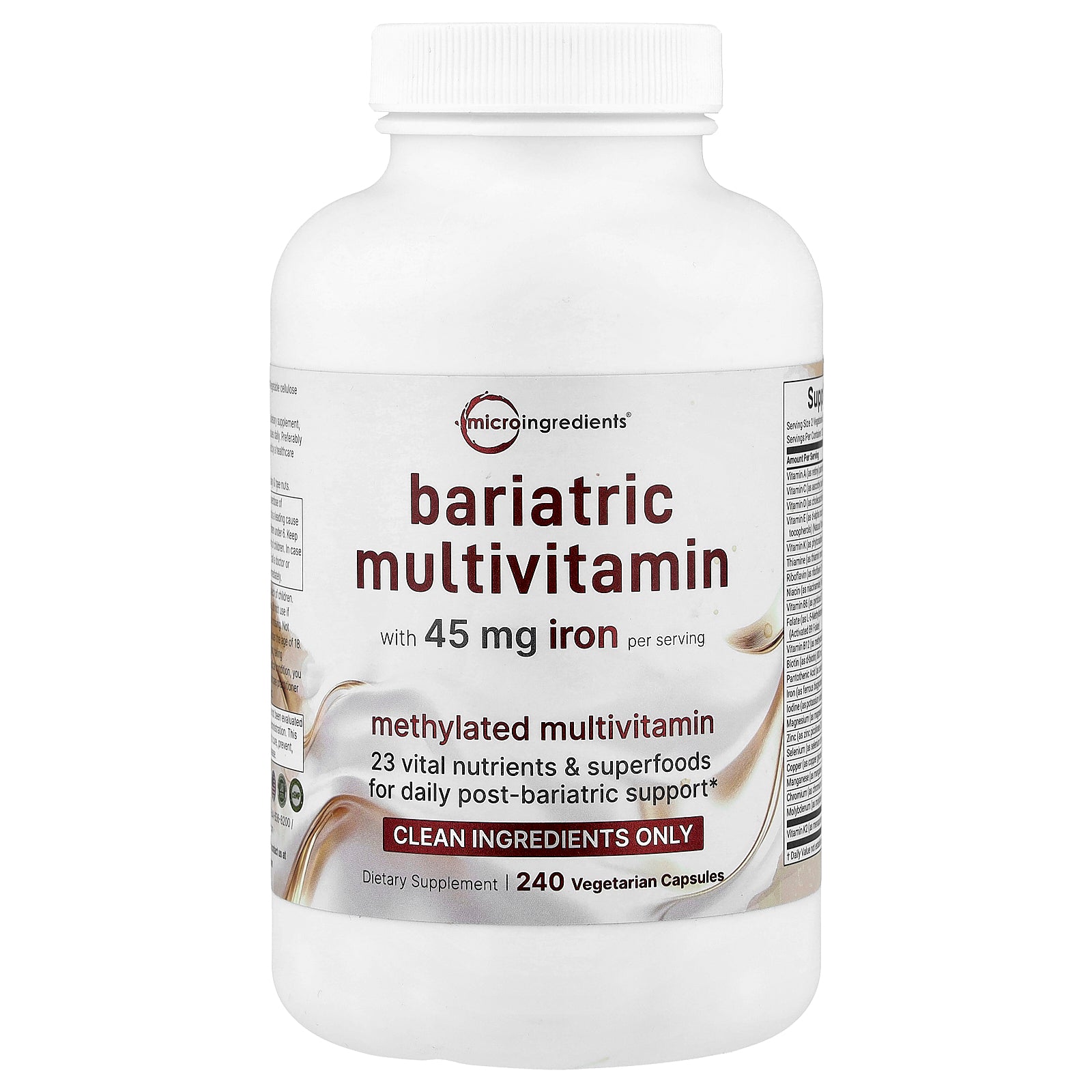 Micro Ingredients, Bariatric Multivitamin, 240 Vegetarian Capsules