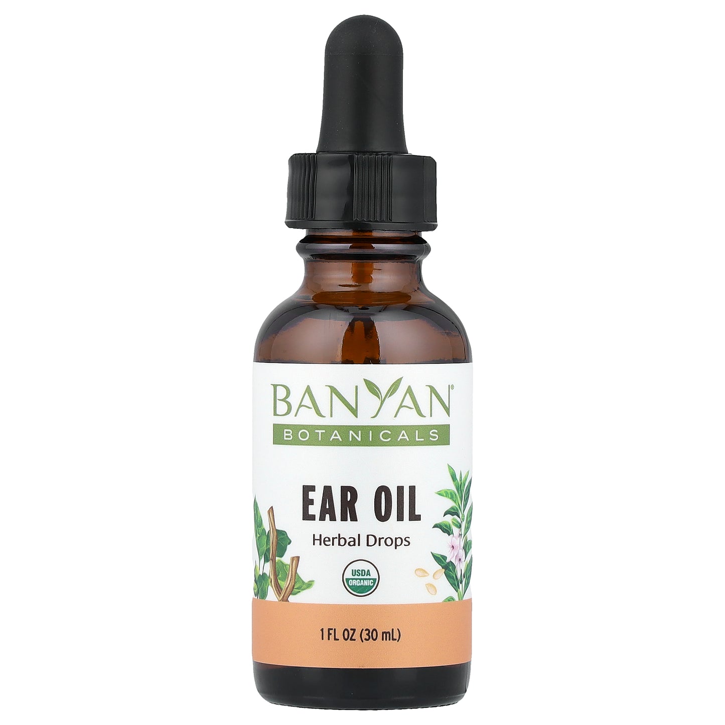Banyan Botanicals, Ear Oil Herbal Drops, 1 fl oz (30 ml)