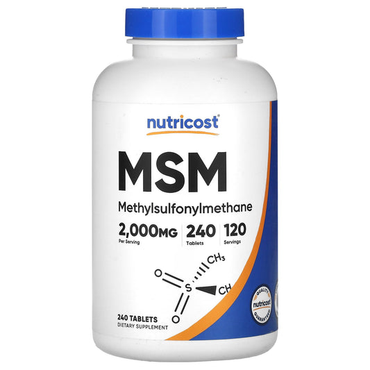 Nutricost, MSM, 240 Tablets (1,000 mg per Tablet)