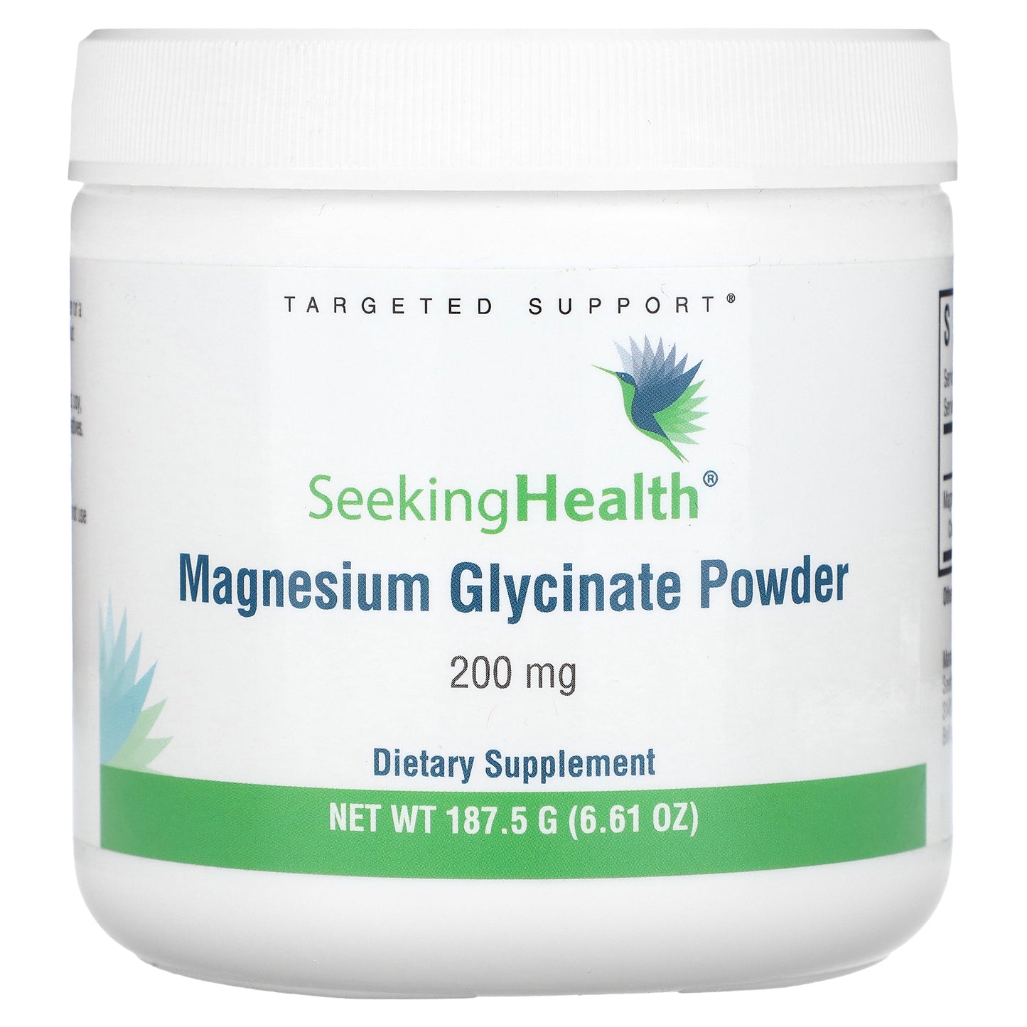 Seeking Health, Magnesium Glycinate Powder , 200 mg , 6.61 oz (187.5 g)