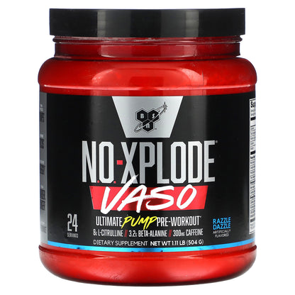 BSN, No-Xplode VASO, Ultimate Pump Pre-Workout, Razzle Dazzle, 1.11 lb (504 g)