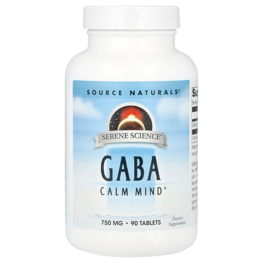 Source Naturals, Serene Science®, GABA, 750 mg, 90 Tablets