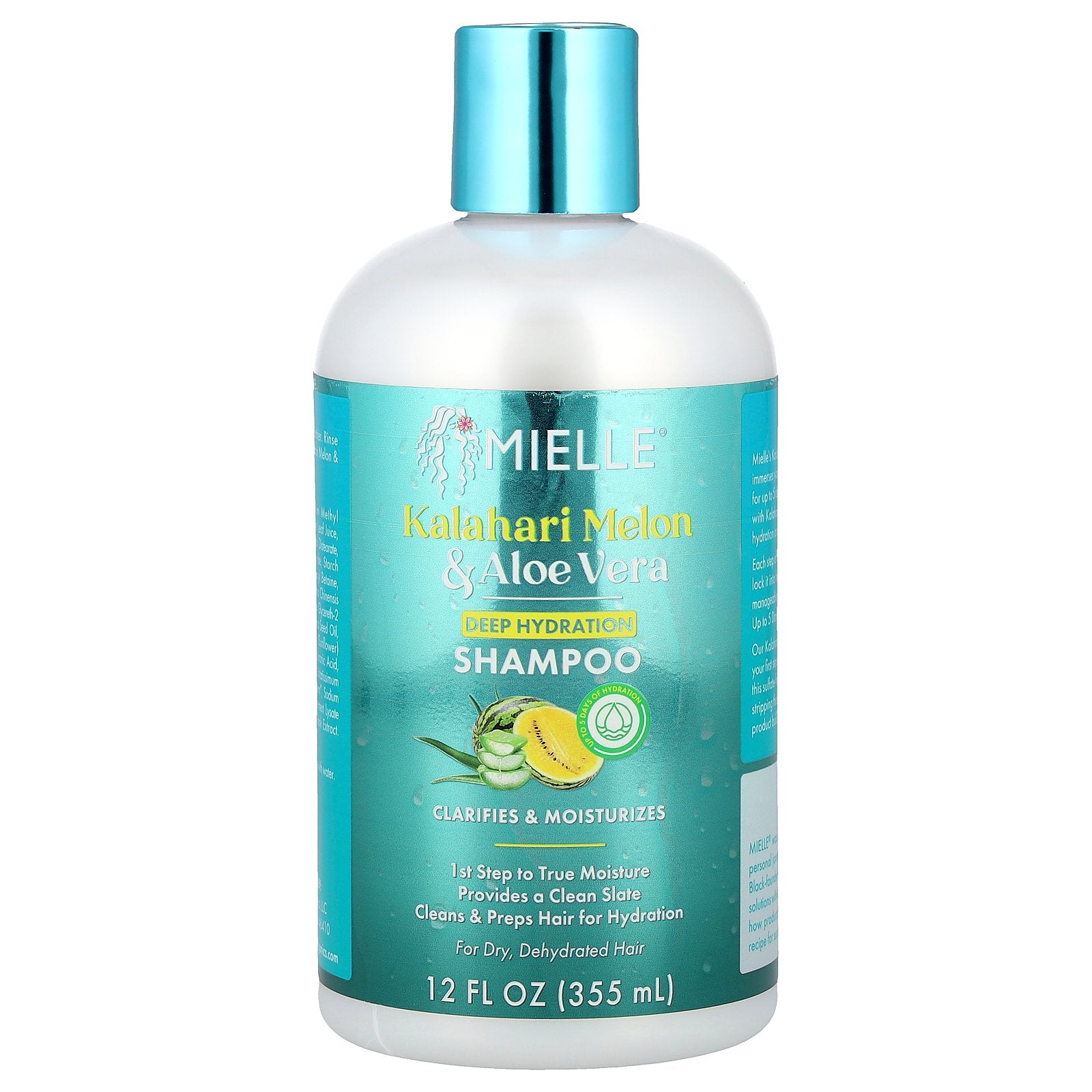 Mielle, Deep Hydration Shampoo, For Dry, Dehydrated Hair, Kalahari Melon & Aloe Vera, 12 fl oz (355 ml)