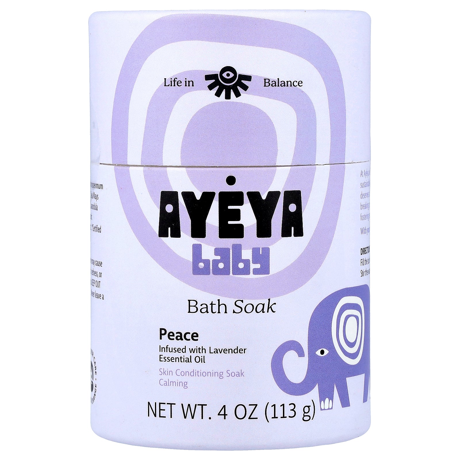 Ayeya, Baby, Bath Soak, Lavender, 4 oz (113 g)
