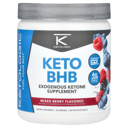 KetoLogic, Keto BHB, Mixed Berry, 8.8 oz (246 g)