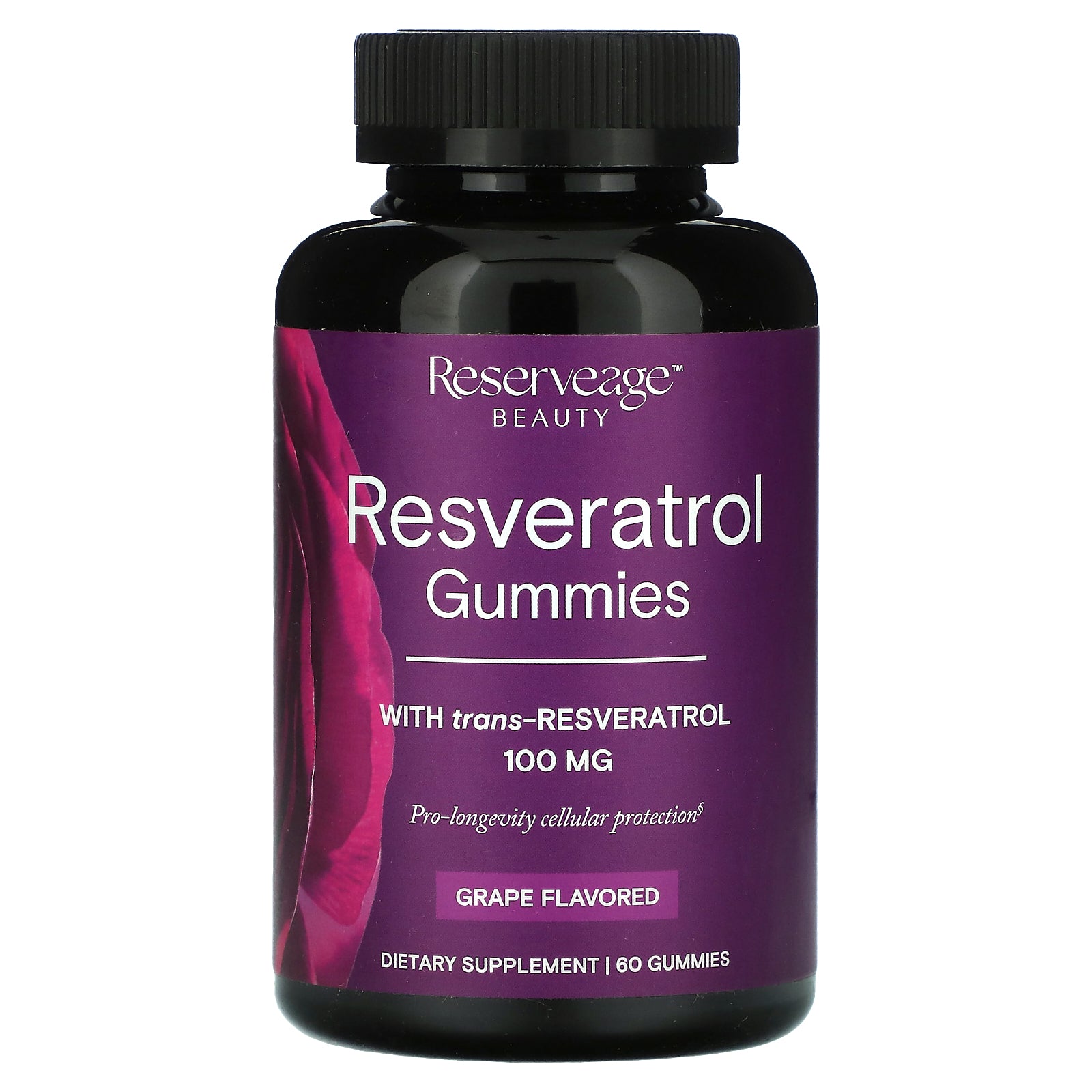 Reserveage Beauty, Resveratrol Gummies, Grape Flavored, 60 Gummies (50 mg per Gummy)