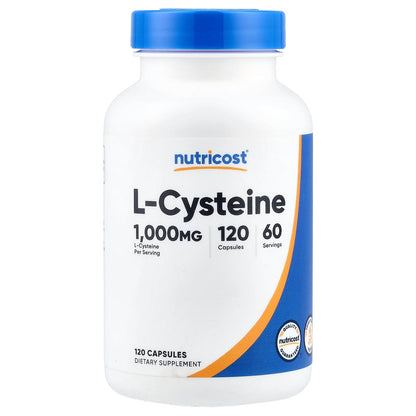 Nutricost, L-Cysteine, 120 Capsules (500 mg per Capsule)