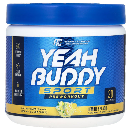 Ronnie Coleman, Signature Series, Yeah Buddy Sport, Preworkout, Lemon Splash, 5.71 oz (162 g)