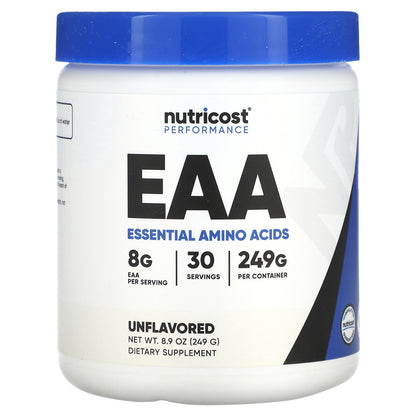 Nutricost, Performance, EAA, Unflavored, 8.9 oz (249 g)