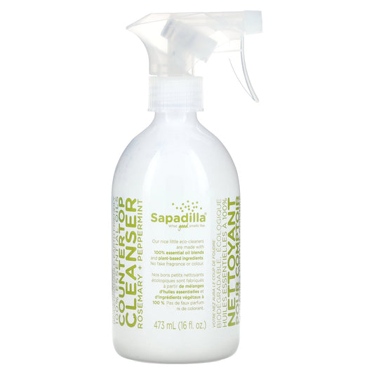 Sapadilla, Countertop Cleanser, Rosemary + Peppermint, 16 fl oz (473 ml)