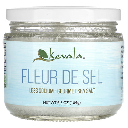 Kevala, Fleur De Sel, Less Sodium, Gourmet Sea Salt, 6.5 oz (184 g)