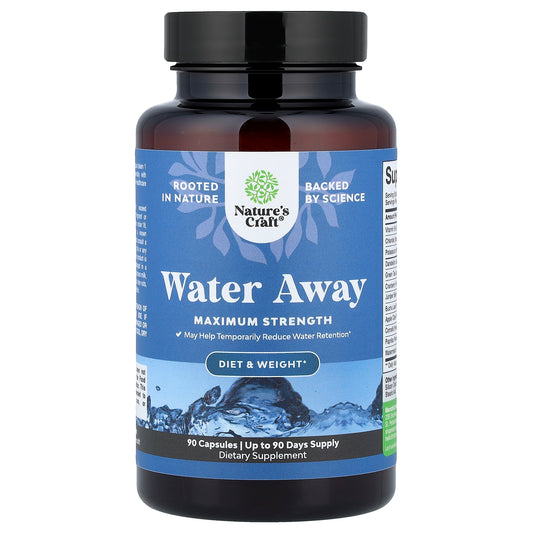 Nature's Craft, Water Away, Maximum Strength, 90 Capsules