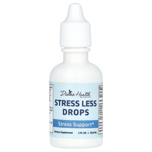 Divine Health, Stress Less Drops , 1 fl oz (29.6 ml)