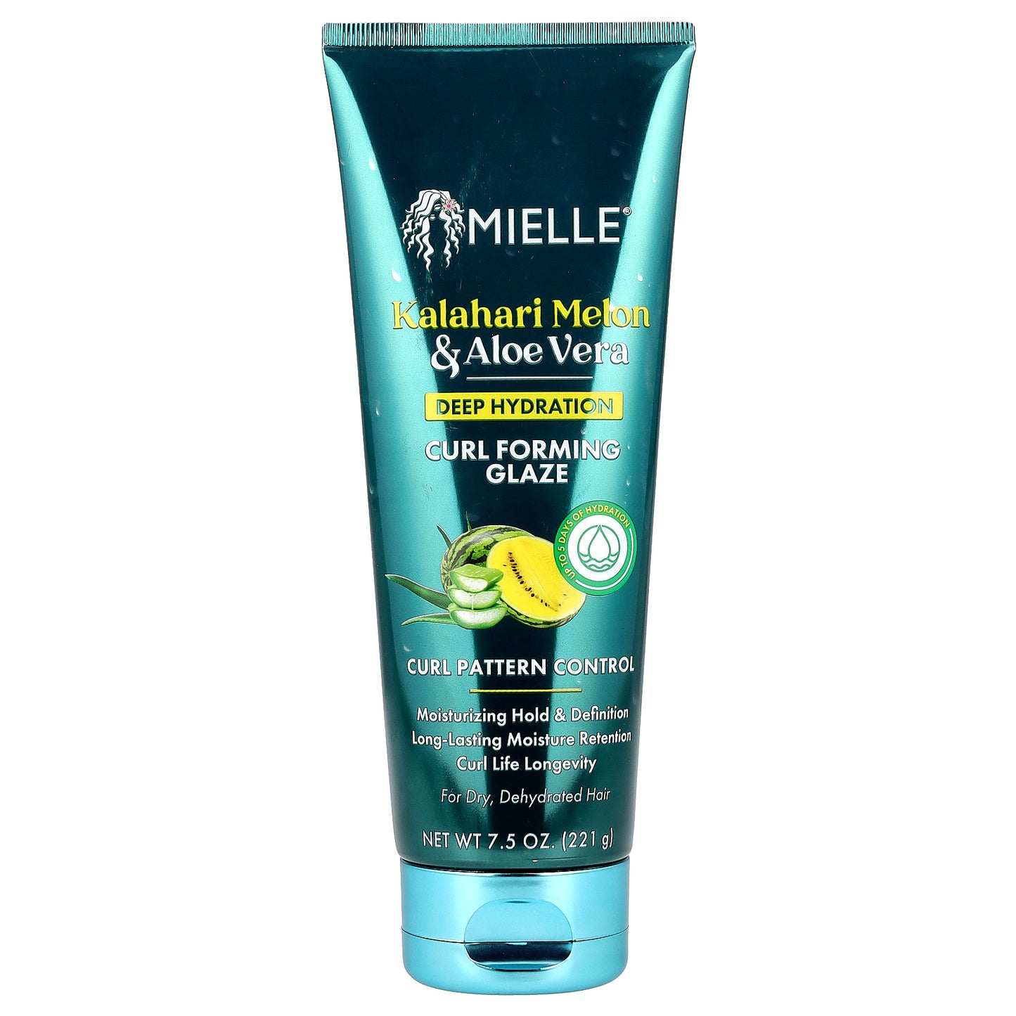Mielle, Deep Hydration Curl Foaming Glaze, For Dry, Dehydrated Hair, Kalahari Melon & Aloe Vera, 7.5 oz (221 g)