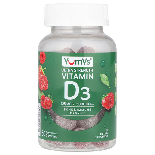 YumVs, Vitamin D3, Berry, 60 Gummies (2,500 IU per Gummy)