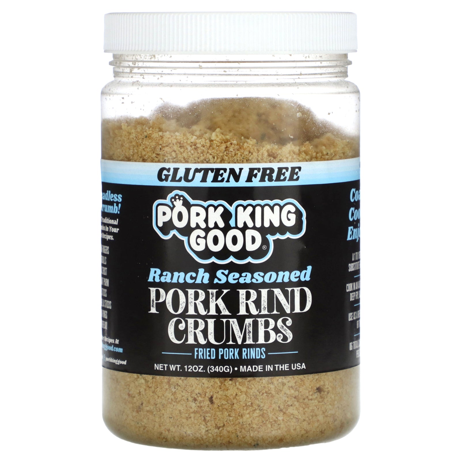 Pork King Good, Pork Rind Crumbs, Ranch Seasoned , 12 oz (340 g)