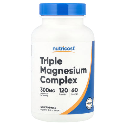 Nutricost, Triple Magnesium Complex, 120 Capsules (150 mg per Capsule)