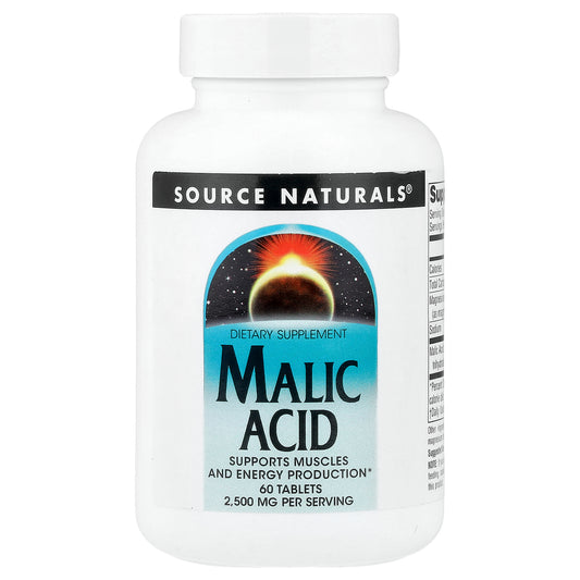 Source Naturals, Malic Acid, 60 Tablets