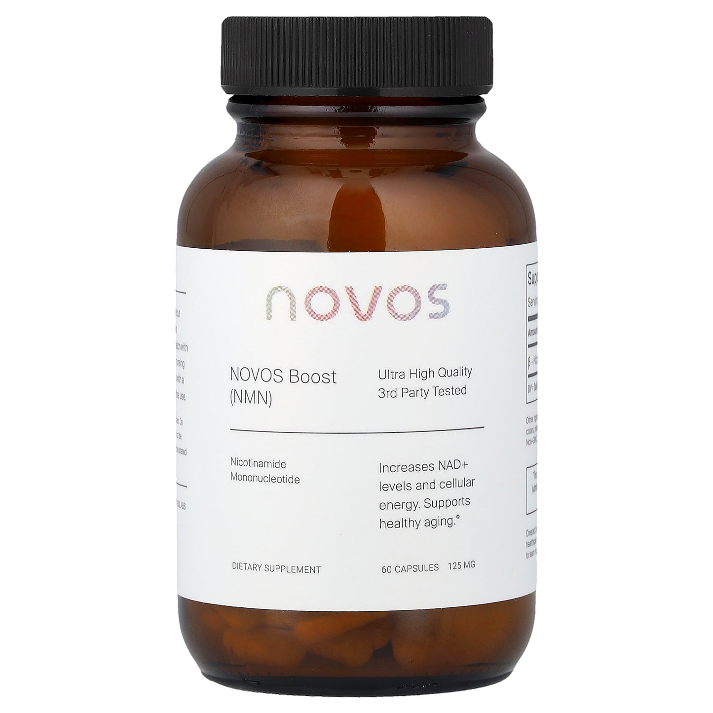 NOVOS, Novos Boost (NMN), 60 Capsules (125 mg per Capsule)