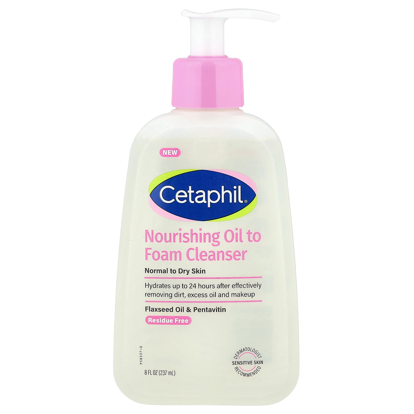 Cetaphil, Nourishing Oil to Foam Cleanser, Normal to Dry Skin, 8 fl oz (237 ml)