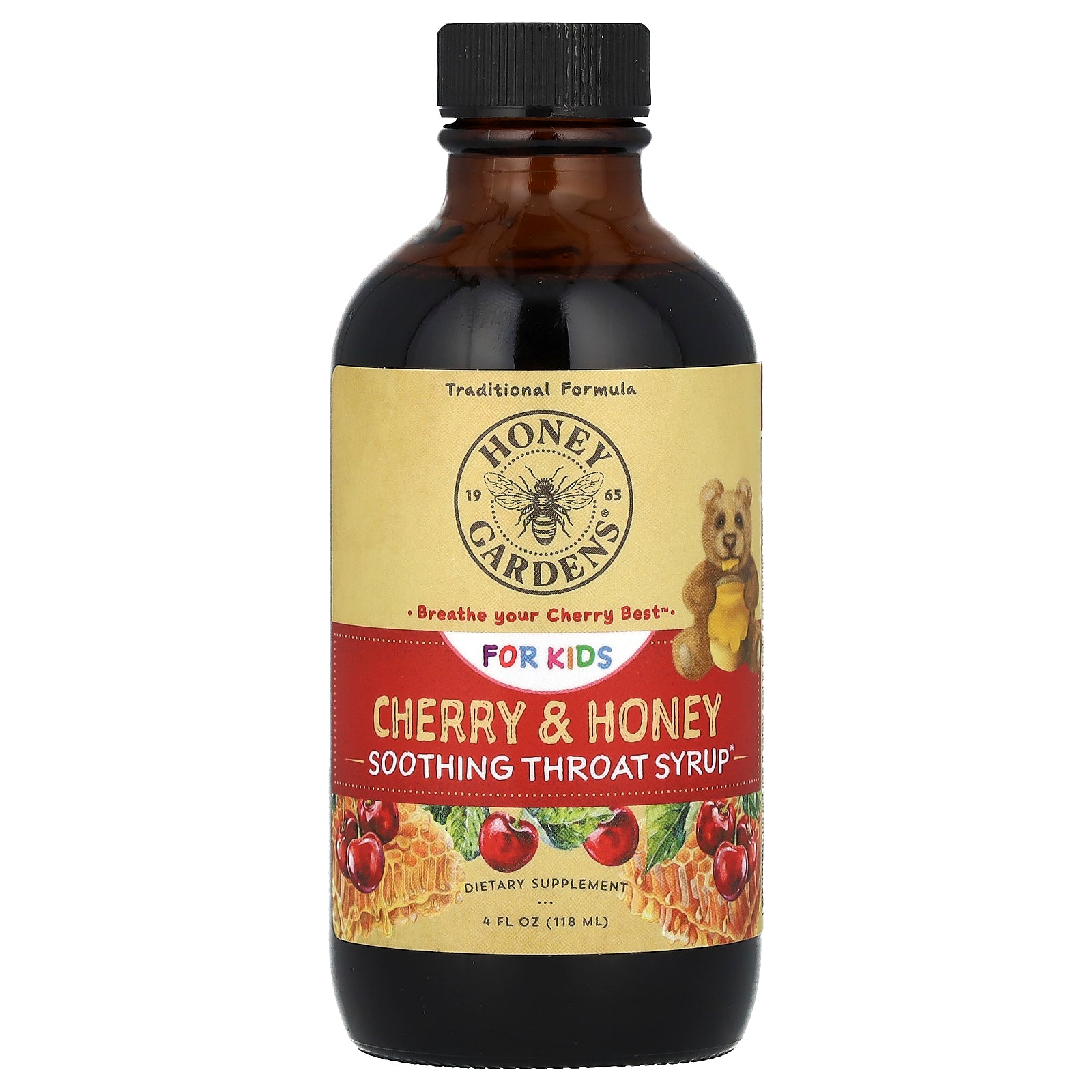 Zand, For Kids, Soothing Throat Syrup, Cherry & Honey , 4 fl oz (118 ml)