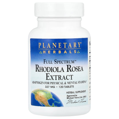 Planetary Herbals, Full Spectrum™ Rhodiola Rosea Extract, 120 Tablets (327 mg per Tablet)