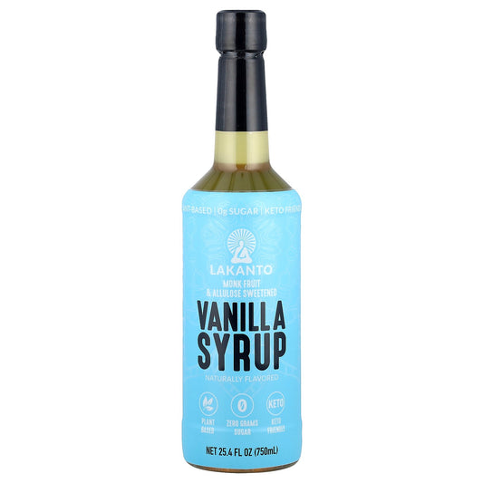 Lakanto, Vanilla Syrup, 25.4 fl oz (750 ml)