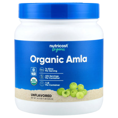 Nutricost, Organic Amla, Unflavored, 16.2 oz (454 g)