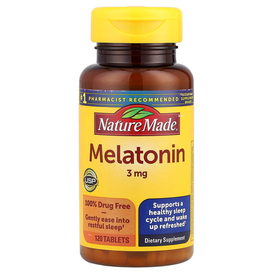 Nature Made, Melatonin, 3 mg, 120 Tablets