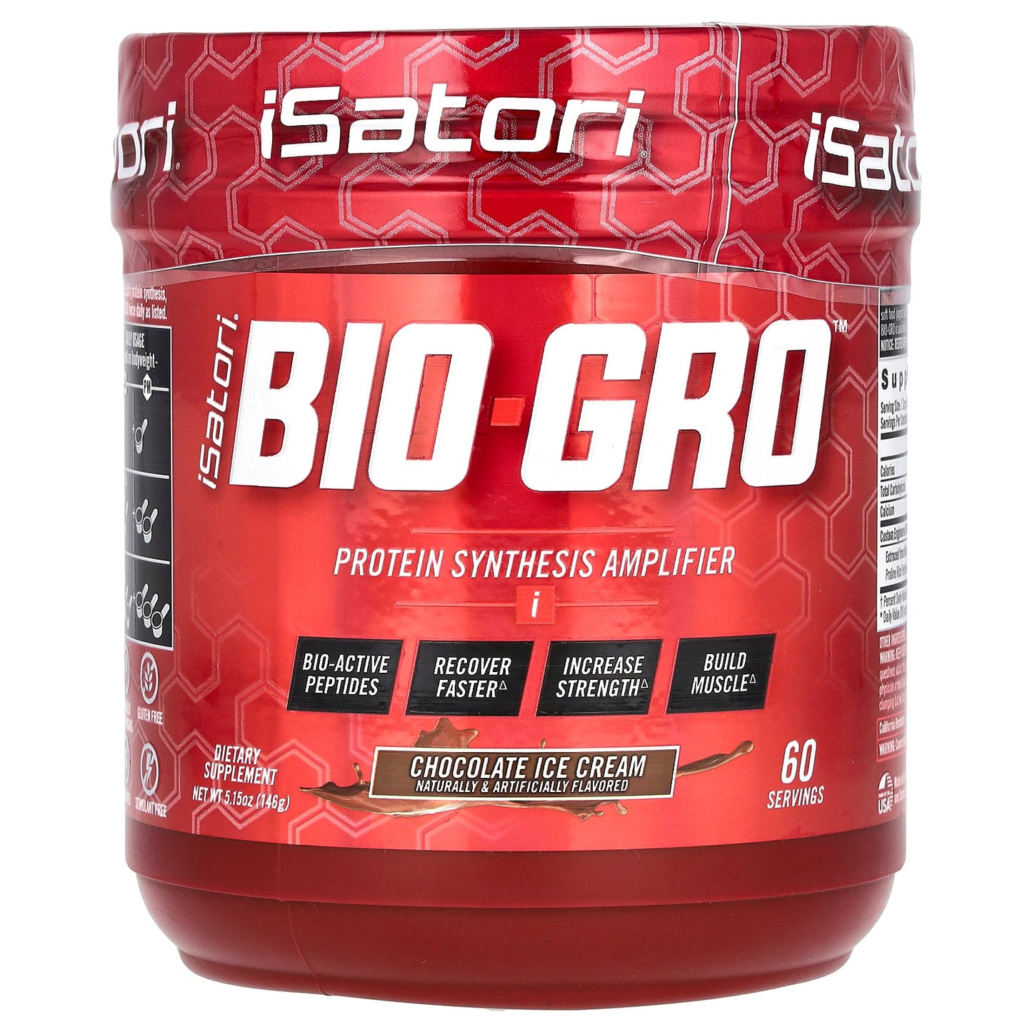 Isatori, Bio-Gro, Protein Synthesis Amplifier, Chocolate Ice Cream, 5.15 oz (146 g)