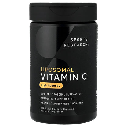 Sports Research, Liposomal Vitamin C, 180 Liquid Veggie Capsules (333 mg per Capsule)