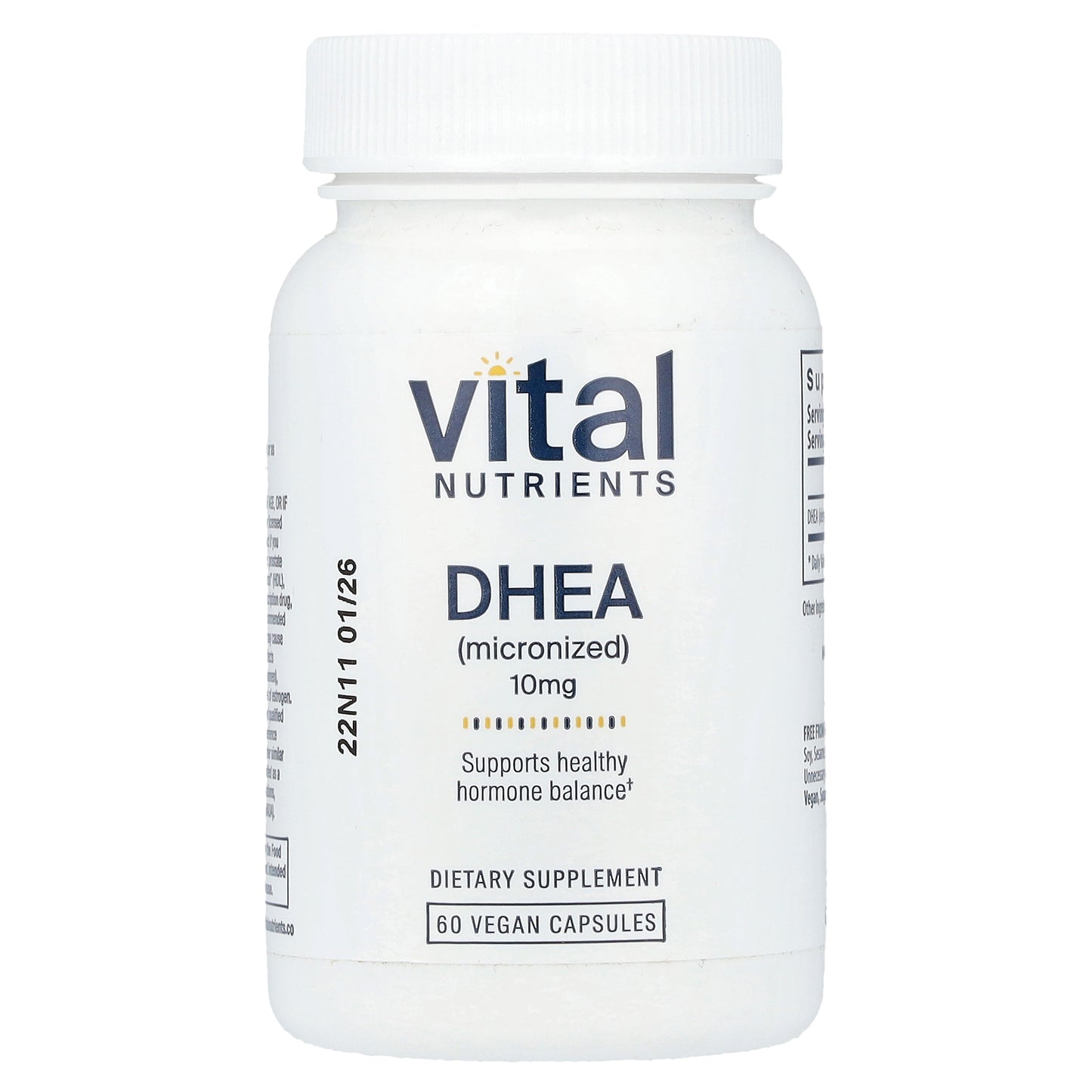 Vital Nutrients, DHEA (Micronized), 10 mg, 60 Vegan Capsules