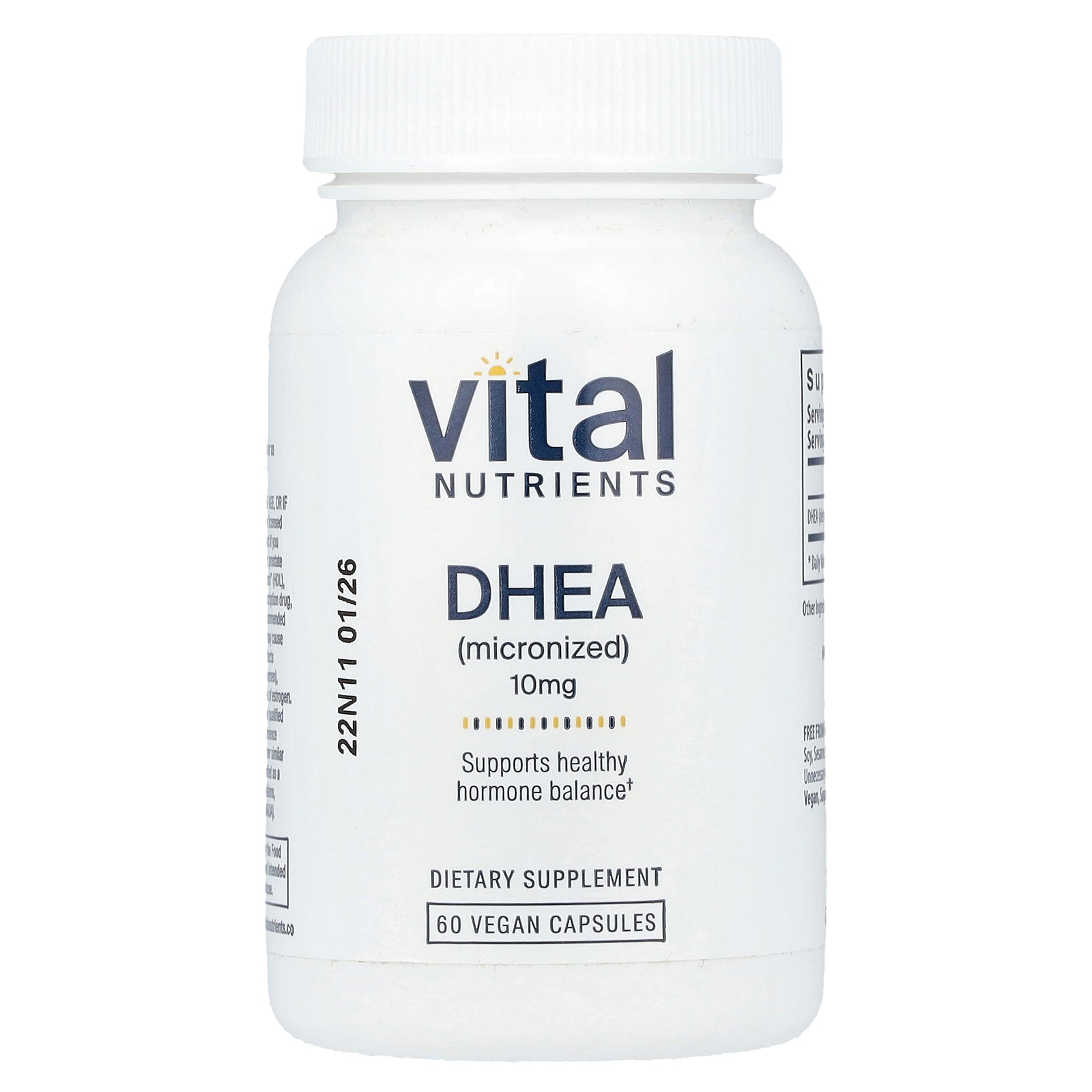 Vital Nutrients, DHEA (Micronized), 10 mg, 60 Vegan Capsules