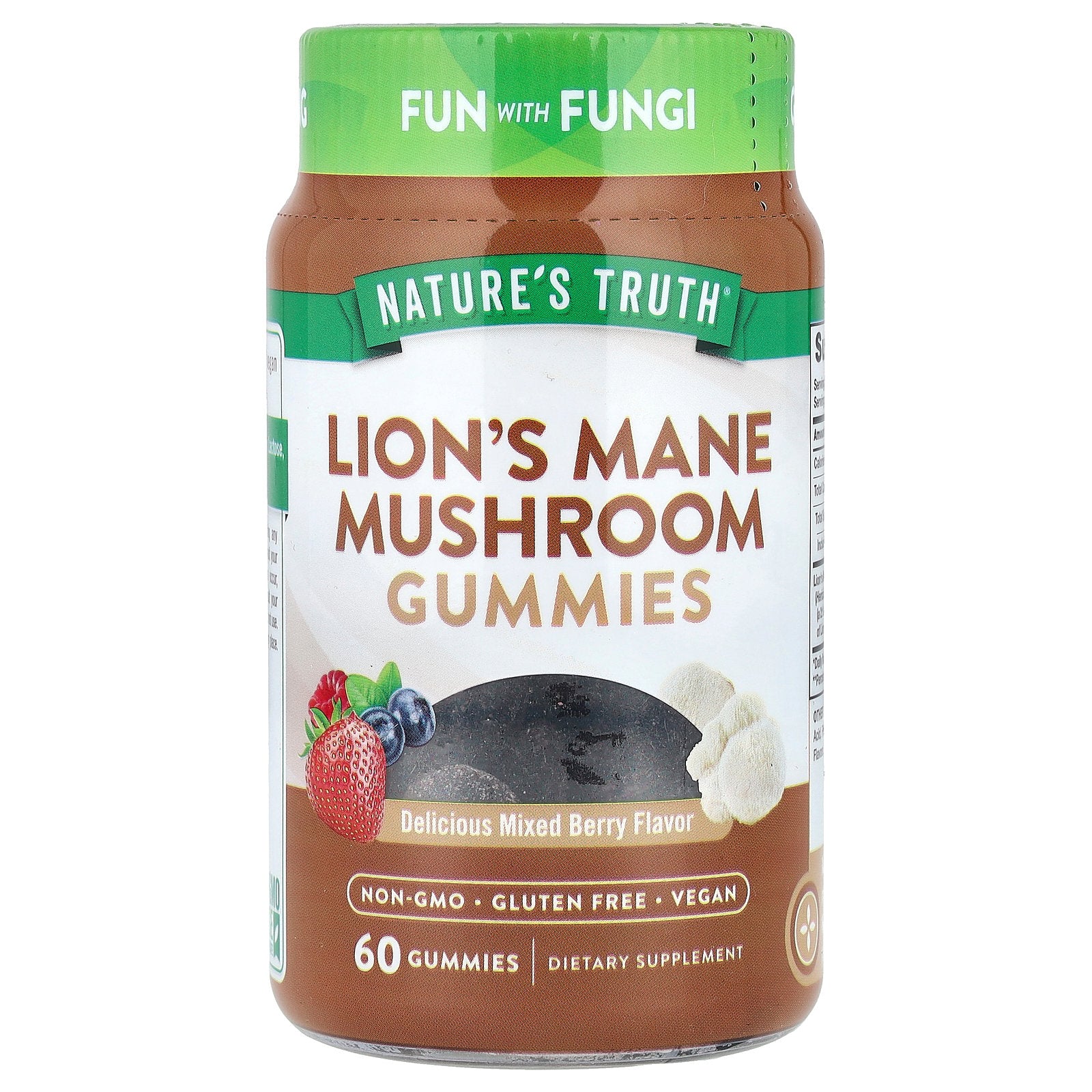 Nature's Truth, Lion's Mane Mushroom Gummies, Delicious Mixed Berry, 60 Gummies