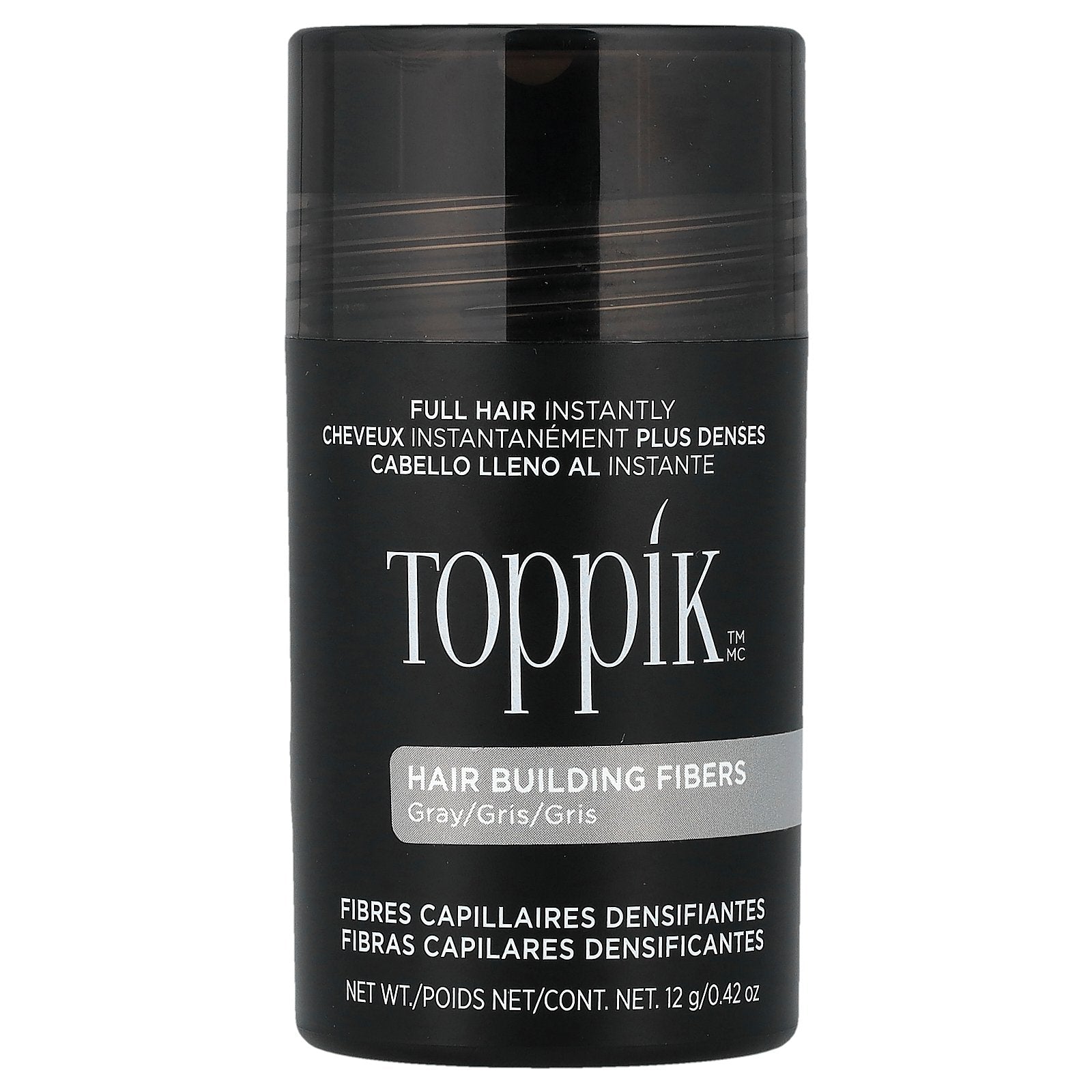 Toppik, Hair Building Fibers, Gray, 0.42 oz (12 g)
