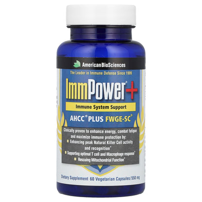 American Biosciences, ImmPower®+, AHCC® Plus FWGE-SC®, 60 Vegetarian Capsules