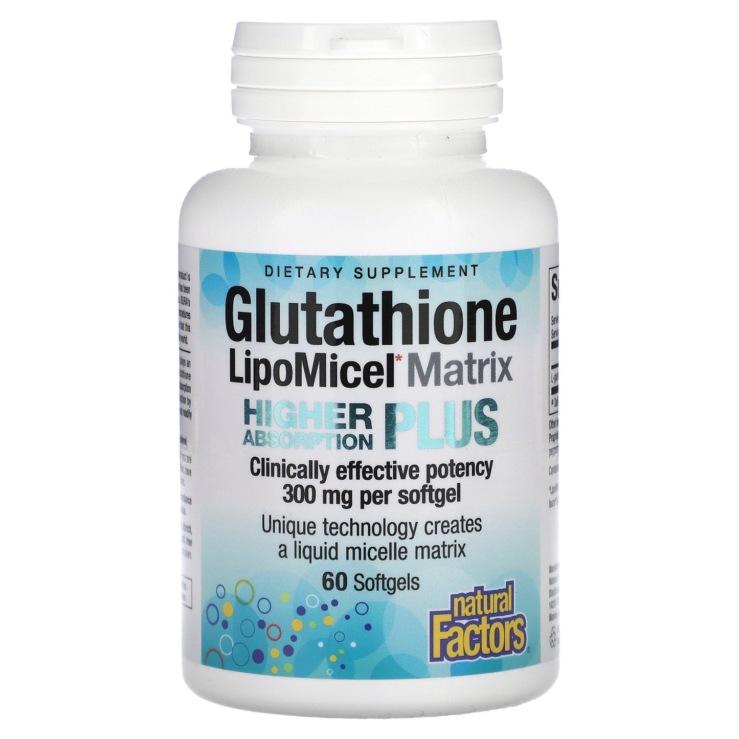 Natural Factors, Glutathione LipoMicel Matrix, 300 mg, 60 Softgels