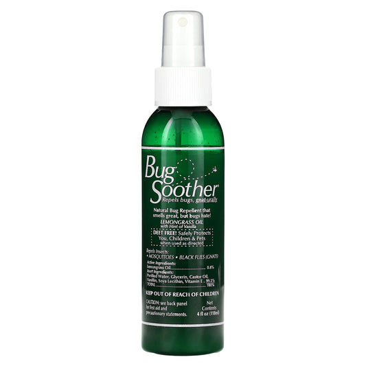 Bug Soother, Bug Soother Insect Repellent, Lemongrass Oil, 4 fl oz (118 ml)