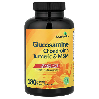 Futurebiotics, Glucosamine, Chondroitin, Turmeric & MSM, 180 Capsules