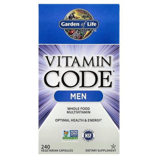 Garden of Life, Vitamin Code®, Whole Food Multivitamin For Men, 240 Vegetarian Capsules