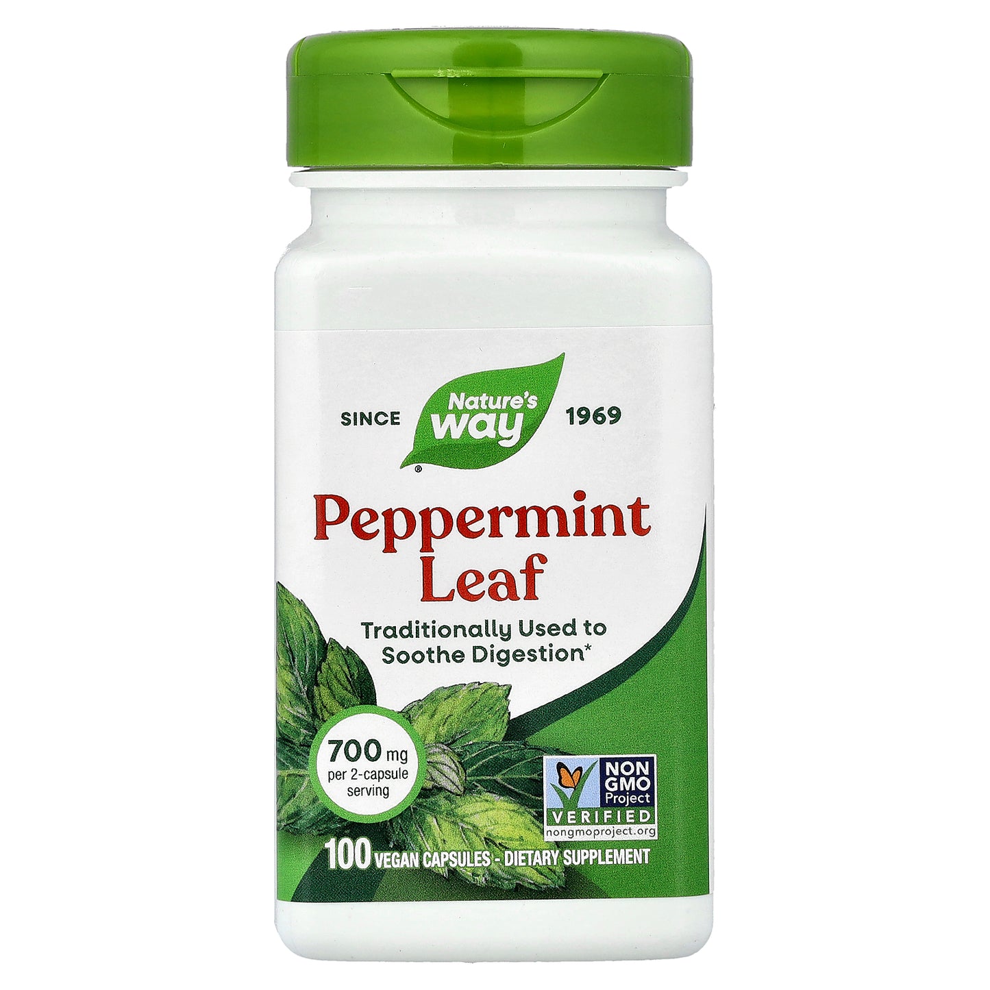 Nature's Way, Peppermint Leaf, 100 Vegan Capsules (350 mg per Capsule)