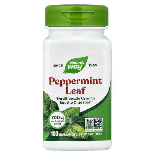 Nature's Way, Peppermint Leaf, 100 Vegan Capsules (350 mg per Capsule)