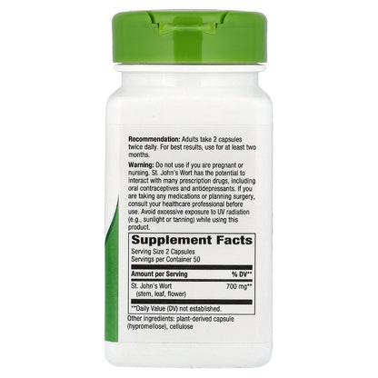 Nature's Way, St. John's Wort, 100 Vegan Capsules (350 mg per Capsule)