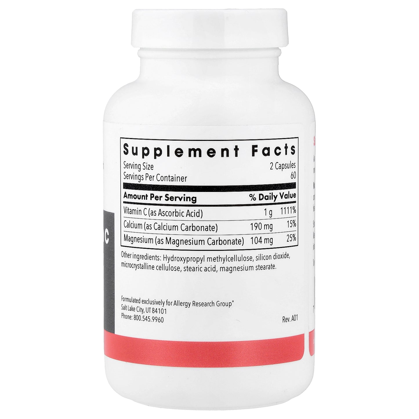 Allergy Research Group, Buffered Vitamin C with Calcium and Magnesium, 120 Vegetarian Capsules