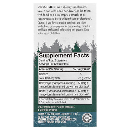 Host Defense, Mushrooms™, Cordychi®, 120 Capsules