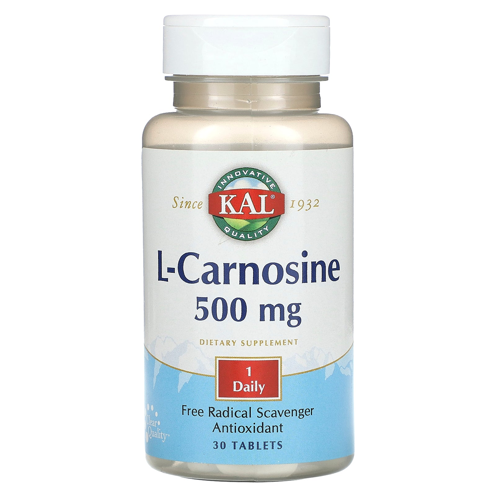 KAL, L-Carnosine, 500 mg, 30 Tablets