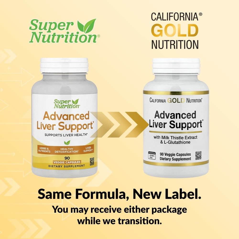 California Gold Nutrition, Advanced Liver Support with Milk Thistle Extract, L-Glutathione, Alpha Lipoic Acid, and Grape Seed Extract, 90 Veggie Capsules