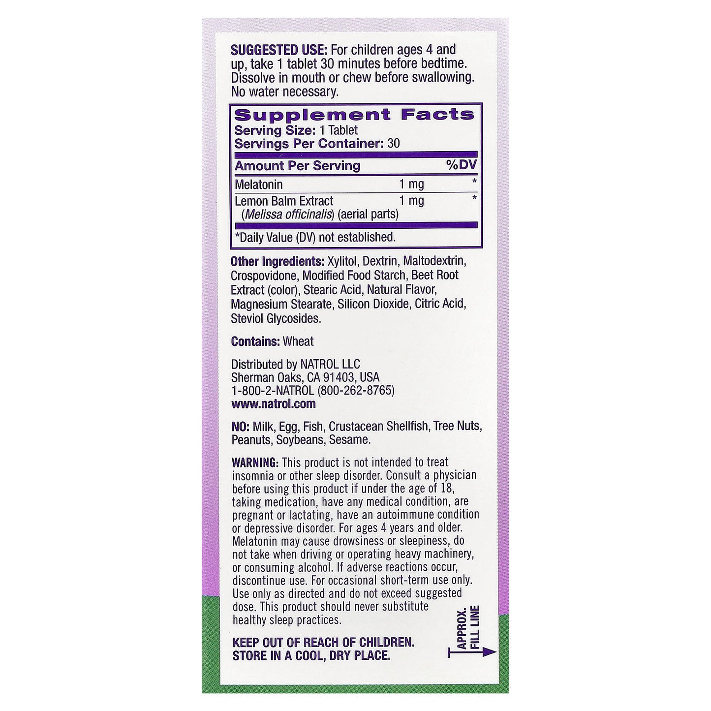 Natrol, Kids, Melatonin, Ages 4+, Strawberry, 30 Tablets