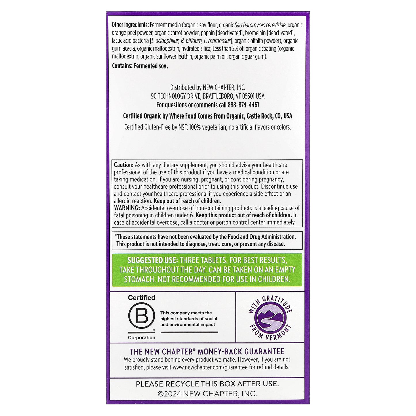 New Chapter, Advanced Perfect Prenatal™ Multivitamin, 270 Vegetarian Tablets